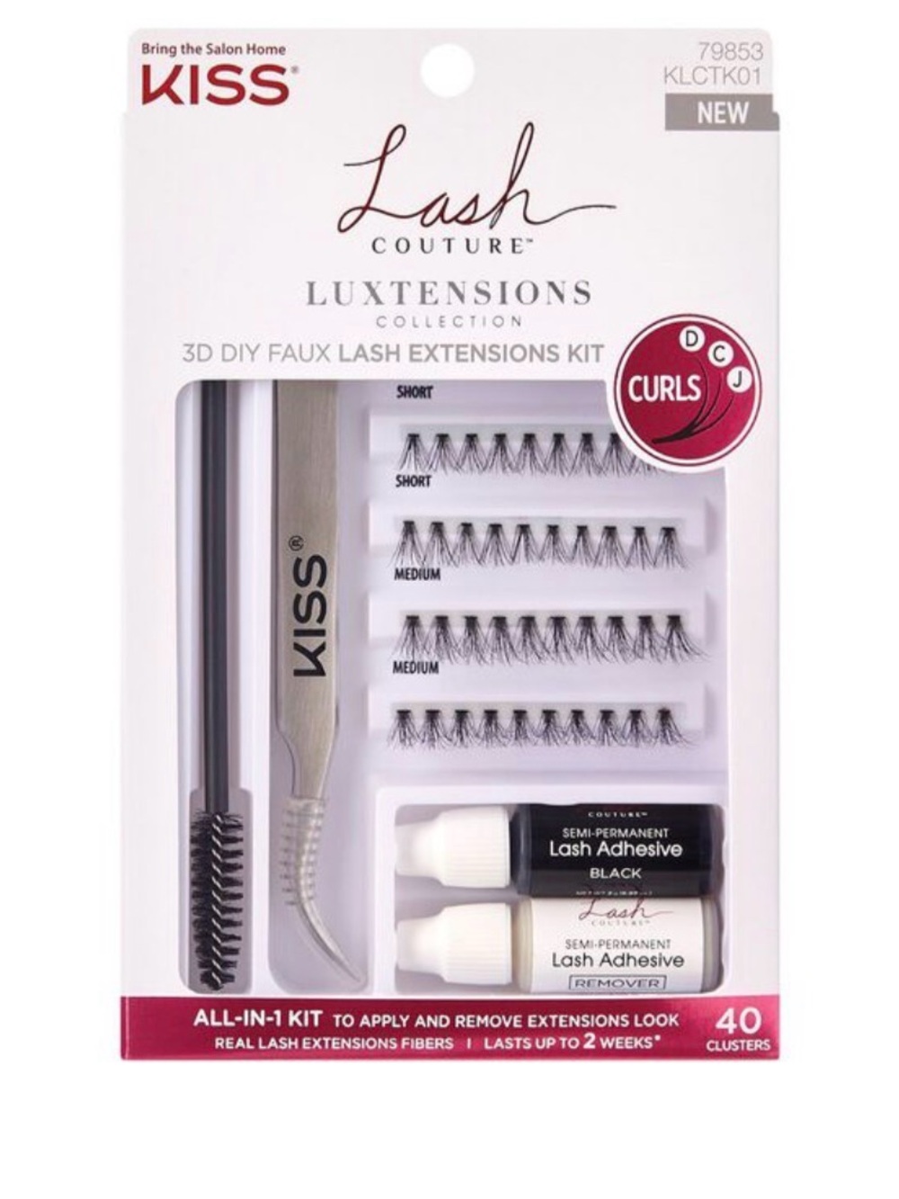 KISS Lash Couture Luxtensions 3D Faux Lash Extensions Kit NEW